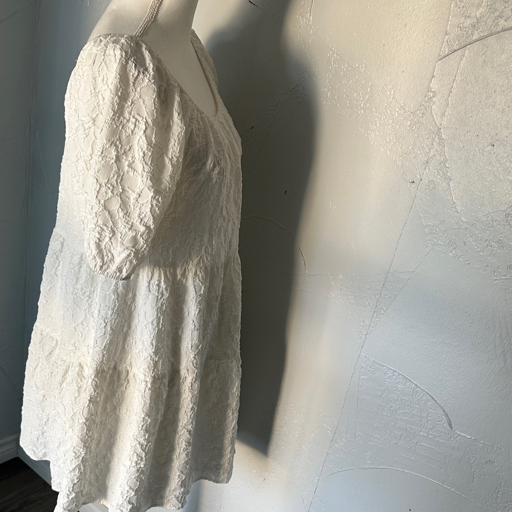 Moon River White Lace Mini Dress - Picture 4 of 10